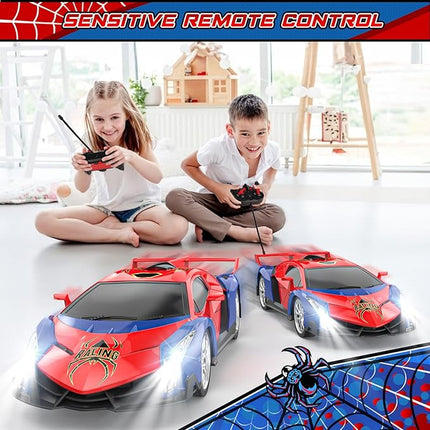 Growsland Remote Control Car for Kids, RC Cars for Boys Kids 1:18 Electric Vehicle Toy Car Hobby Racing Car Toys with Lights & Controller, Birthday Gift for 3 4 5 6 7 8 9 Year Old Boys Girls