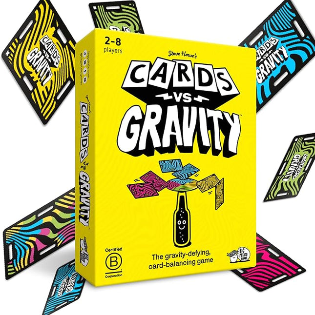 Cards vs Gravity: Ultimate Stacking & Balancing Card Game | Waterproof Board Game for Family Fun, Holidays & Game Nights | 2-4 Players