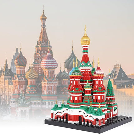 Building Block Set, Saint Basil's Cathedral Architecture Model Micro Mini Blocks, Educational Mini Blocks, 4300 PCS