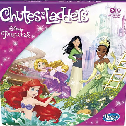 Hasbro Gaming Chutes and Ladders: Disney Princess Edition Board Game for Kids Ages 3 and Up, Preschool Game for 2-4 Players (Amazon Exclusive)