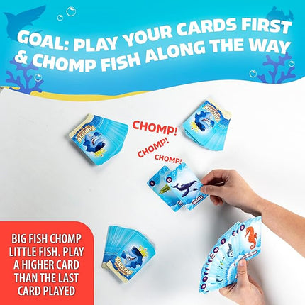 Continuum Games Kingfin Chomped or Be Chomped Card Game for Kids Teens and Adults, 3 to 6 Players, Ages 6 and Up