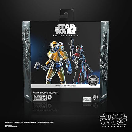 STAR WARS The Black Series NED-B & Purge Trooper, OBI-Wan Kenobi 6-Inch Collectible Action Figures Carbonized 2-Pack, Ages 4 and Up (Amazon Exclusive)
