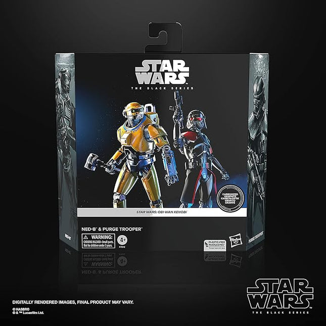 STAR WARS The Black Series NED-B & Purge Trooper, OBI-Wan Kenobi 6-Inch Collectible Action Figures Carbonized 2-Pack, Ages 4 and Up (Amazon Exclusive)