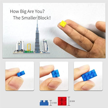 World Famous Landmarks Architecture Skylines Series Dubai Skyline Micro Building Blocks Set for Adult and Children Age of 14+ Assembly Construction 3D Toy Present Kit 2545 pcs