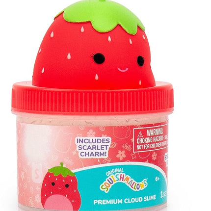 Original Squishmallows Scarlet Premium Cloud Slime - Limited Release, Strawberry Scent, 8 oz. Jar