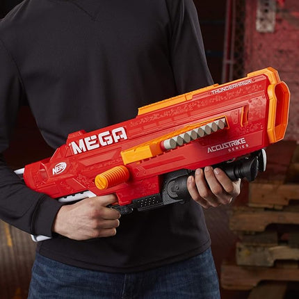 Nerf Thunderhawk AccuStrike Mega Toy Blaster - Longest Blaster - 10 Official AccuStrike Mega Darts, 10-Dart Clip, Bipod - for Kids, Teens, and Adults