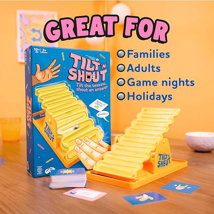 Big Potato Tilt ’n’ Shout – Fast-Paced Family Board Game for Adults & Kids | Shout Out Trivia Party Game with Categories & Bonus Content | New Board Games 2025