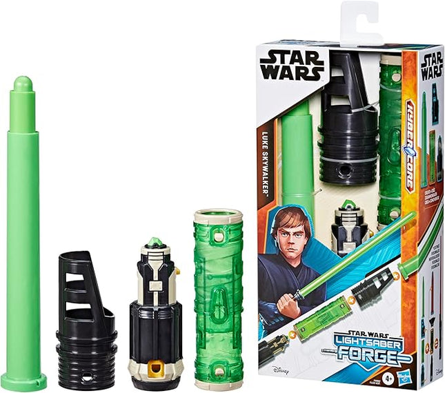 STAR WARS Lightsaber Forge Kyber Core Luke Skywalker, Officially Licensed Green Customizable Lightsaber, Toys for 4 Year Old Boys and Girls (Non-Electronic)