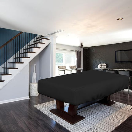 Covers & all Air Hockey Table Cover 18 Oz Waterproof - 100% UV & Weather Resistant Outdoor Table Cover with Elastic for Snug Fit (88" W x 44" D x 15" H Inches, Black)