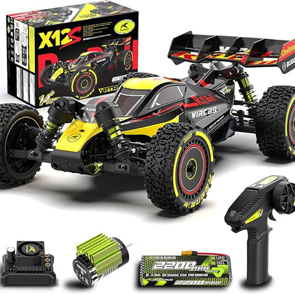 RLAARLO 1/12 Brushless RC Cars for Adults, Max 50 MPH Fast RC Buggy, All Terrain High Speed Remote Control Car Hobby Off-Road RC Truck 4x4 Monster Trucks