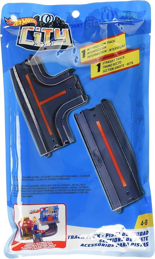 Hot Wheels "Straight + Intersection Toy Vehicle, Multicolor