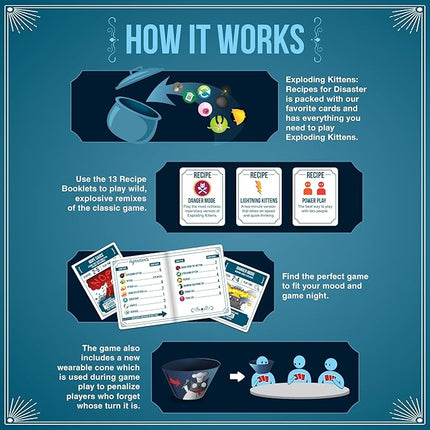 Exploding Kittens Recipes for Disaster 2-5 Players - Ages 7+ - Party & Family Card Game for Kids & Adults