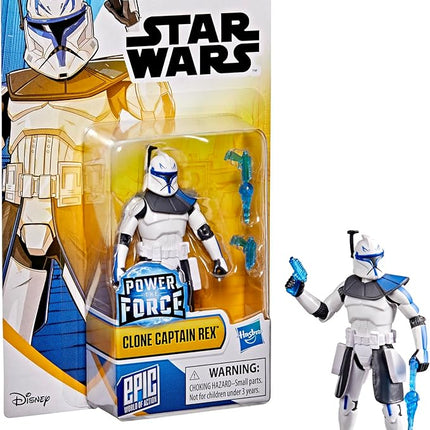STAR WARS Epic World of Action Clone Captain Rex, 4-Inch Action Figure & 2 Accessories, Ahsoka Toys for Boys & Girls Ages 4+