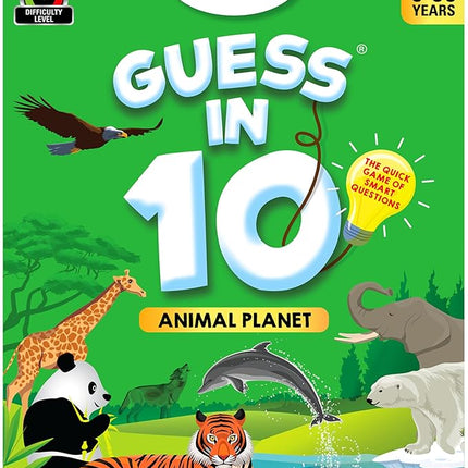 Skillmatics Guess in 10 Animal Planet, Trivia Card Game, Stocking Stuffers Perfect for Boys, Girls, Kids, Teens, Adults Who Love Animals, Travel Games, for Ages 6, 7, 8, 9, 10, and Up