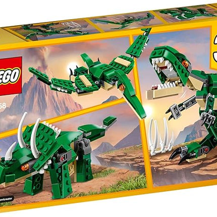 LEGO Creator 3 in 1 Mighty Dinosaur Toy, Transforms from T. rex to Triceratops to Pterodactyl Dinosaur Figures, Great Gift for 7-12 Year Old Boys & Girls, 31058