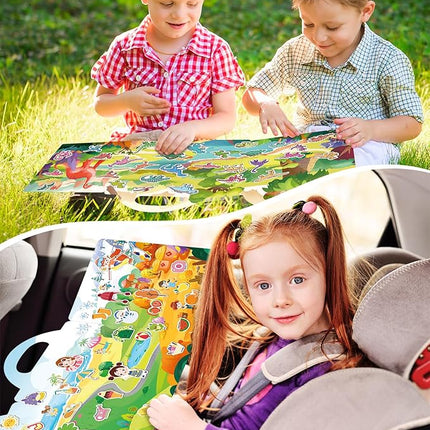 Reusable Sticker Book for Toddlers 2-4 Years, Stickers for Kids, Toddler Sticker Book Ages 1-3, Toddler Craft Activities, Toddlers Travel Toys Ages 2+ Boy Girl Birthday Gifts