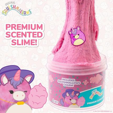 Original Squishmallows Premium Cloud Slime - Lola The Unicorn, Cotton Candy Scent