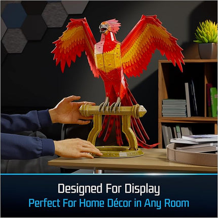 4D Build, Harry Potter Fawkes Phoenix 3D Model Kit with Stand, Harry Potter Collectibles & Desk Décor, Adult Puzzle, Building Toys, 172 Pieces, 3D Puzzles, Gift Ideas for Ages 12 & Up
