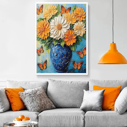 Puzzles for Adults 1000 Pieces,1000 Piece Puzzle Vase with Beautiful Flowers Jigsaw Puzzles 1000 Pieces Adult Puzzles Games Unique Cool Puzzle Challenging Family Game Great Gift Idea 28x20 in