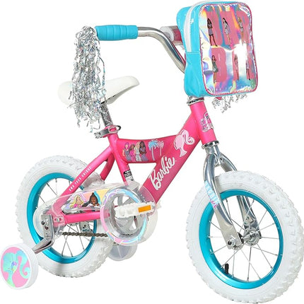 Dynacraft Barbie 12-18 Inch Girls BMX Bike for Age 3-9 Years - Fun and Stylish Design, Sturdy and Durable, Perfect for Kids Learning to Ride, Easy to Assemble, Ideal for Young Riders