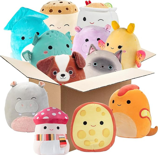 Squishmallows Mystery 10-Inch 5-Squish 2025 Value Pack - Get Five Large Sized Official Jazwares Plush for Less - Collectible Soft & Squishy Stuffed Animal Toy - Gift Set for Kids, Girls & Boys