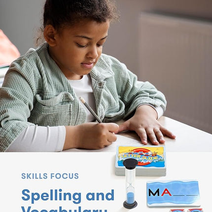 SimplyFun Letter Slide - Enhance Vocabulary and Language Skills with This Educational Game, Focused on Spelling, Consonants & Vowels, Fun for 2-4 Players, Ages 7 & Up