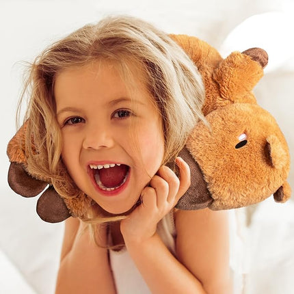 Capybara Microwavable & Weighted Stuffed Animals - Unscented Heatable Plush Doll, Cute Capybara Plush Toys Gifts for Girls Boys and Kids, Happy Fuel