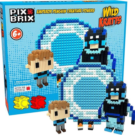 Pix Brix - Wild Kratts Toys Pixel Art Kit - Rhinoceros, 1344 Pieces - Patented Slide + Stack Pixel Puzzle Building Bricks, Build & Collect Wild Kratts Animals - Stem Toys, Ages 6 Plus