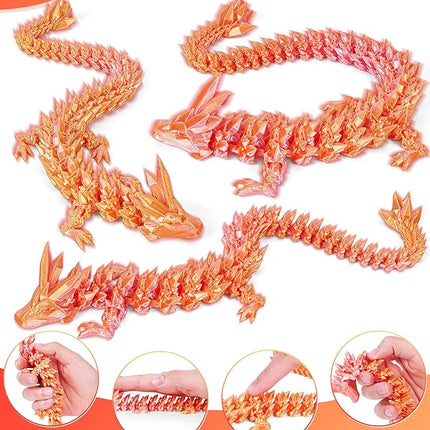 12 Inch 3D Printed Dragon - Mystery Surprise Egg with Flexible Articulated Dragon Inside, Cool Dragons Toys for Boys Kids Age 5-7