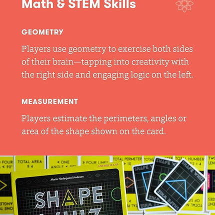 SimplyFun Shape Whiz - A Fun and Educational Math Game Using Geometry and Our Powers of Approximation - for 2 to 4 Players - Ages 10 & Up