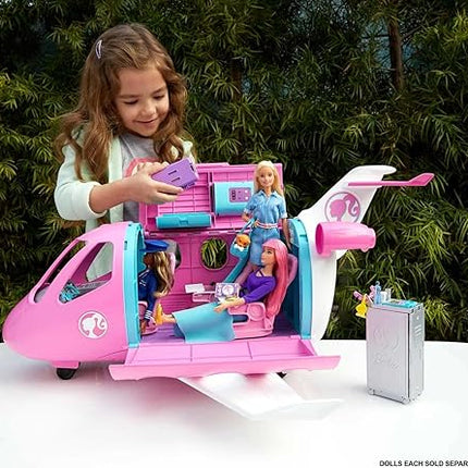 Barbie Dreamplane Airplane Toys Playset with 15+ Accessories Including Puppy, Snack Cart, Reclining Seats and More (Amazon Exclusive)