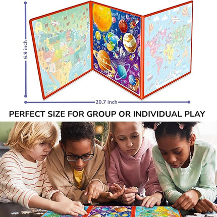 QUOKKA Magnetic Puzzles for Kids Ages 4-6 - 36 Pieces Sudoku Toddler Puzzles Ages 2-4 - Travel Games for Kids Ages 3-5 - USA Space World Toddler Travel Toys - Car Airplane Road Trip Games