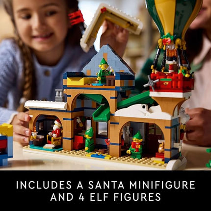 LEGO Icons Santa's Post Office Building Set for Adults - Christmas Village Decoration for Home - Includes Santa Minifigure, 4 Elves Minifigures, and More - Gift Idea for Men and Women - 10339