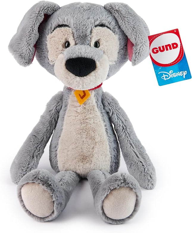 GUND Disney Official Tramp Toothpick Plush, Lady and The Tamp, Tramp Dog Stuffed Animal for Ages 1 and Up, Gray, 15”