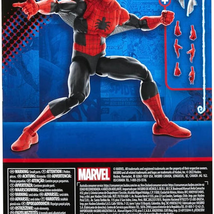 Spider-Man Marvel Legends Series 60th Anniversary Amazing Fantasy 6-inch Classic Comics Action Figures for 4+ Years, 9 Accessories