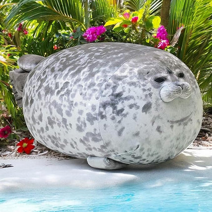 Pineapple Plush Seal Pillow, Giant Stuffed Animal Plushie, Stuffed Seal Plushy Squish Plush Toys, Jumbo Cute Plushies Large Stuffed Animals for Girls, Boys, Kids (23.6 inch)