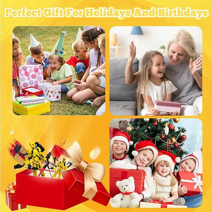 Assembly Completed T13 Action Figure，T13 mision 13 figuras originales 3D Printed Toys Nova 13 Action Figures Desktop Decorations for Game Lovers Toy (Yellow, 5.5 Inch)