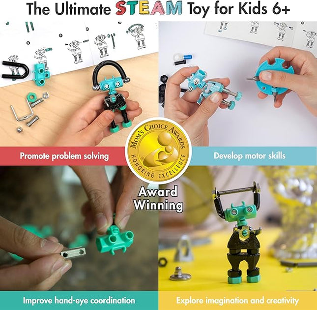 The Off Bits BabaBit Build Your Own Robot Toy Construction Set, Educational Easter Gift STEM Activities Learning Kit, Creative Build and Play Model Kit Steam Toys for 6 7 8 9 10+ Year Old Boys & Girls