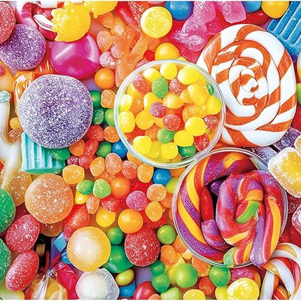 500 Piece Jigsaw Puzzle for Adults-Candy Puzzles, Colorful Candy Adult Puzzle 500 Pieces, Challenging Puzzle for Adults 500 Pieces, House Party Games, Best Gift for Mom, Dad, Family and Friends
