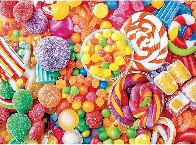 500 Piece Jigsaw Puzzle for Adults-Candy Puzzles, Colorful Candy Adult Puzzle 500 Pieces, Challenging Puzzle for Adults 500 Pieces, House Party Games, Best Gift for Mom, Dad, Family and Friends
