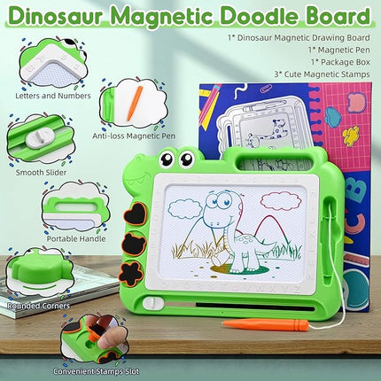 AiTuiTui Magnetic Drawing Board Toddler Toys Gift for Girls Boys, Color Sketch Writing Scribble Doodle Pad Travel Games, Educational Learning Kids Toys for Toddlers Birthday (Green)