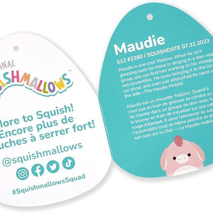 Squishmallows Original 12-Inch Maudie Pink Donkey with White Fuzzy Belly - Official Jazwares Plush