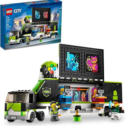 LEGO City Gaming Tournament Truck 60388, Gamer Gifts for Girls, Boys, and Kids, Esports Vehicle Toy Set for Video Game Fans, Featuring 3 Minifigures, Toy Computers and Stadium Screens, Ages 7+