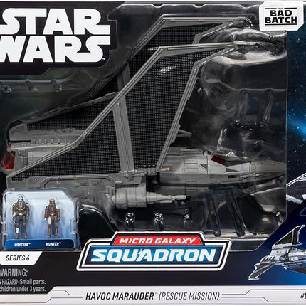 Star Wars Micro Galaxy Squadron Havoc Marauder (Rescue Mission) - 7-Inch Vehicle with Battle Damage and Two 1-Inch Micro Figure Accessories