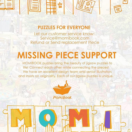MOMIBOOK Puzzles for Adults 1000 Piece Jigsaw Puzzles of Let's Go! to The Market, Painting Image Difficult Challenging Hard Impossible Puzzle, Cute Funny Toys & Games Christmas Birthday Gifts