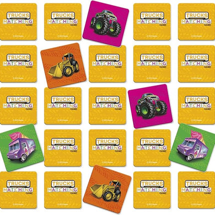 Hasbro Gaming Trucks Matching Game, Fun Preschool Board Game for 1+ Players, Memory Card Games for Kids, Set, Ages 3+ (Amazon Exclusive)