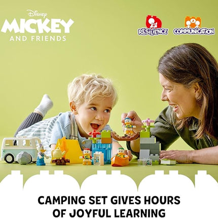 LEGO DUPLO Disney Mickey and Friends Camping Adventure 10997 Toddler Building Toy Set, Features 4 DUPLO Toy Figures: Daisy Duck, Huey, Dewey and Louie to Inspire Creative Role Play