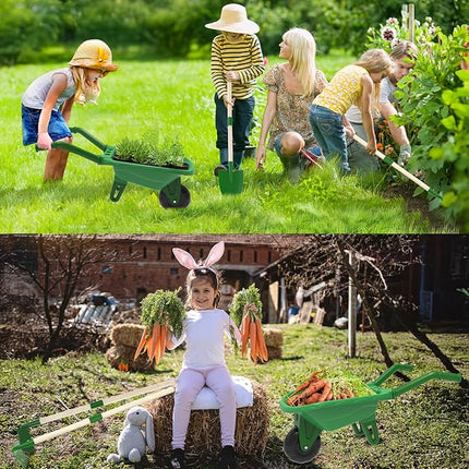 Kids Gardening Tools Outdoor Toys Set Backyard Play with Wheelbarrow Educational STEM Learning Pretend Toys Outdoor Indoor for Toddlers Kids Boys Girls