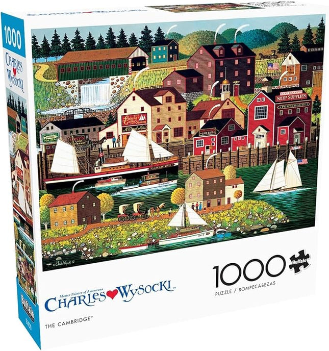 Buffalo Games - Charles Wysocki - The Cambridge - 1000 Piece Jigsaw Puzzle for Adults -Challenging Puzzle Perfect for Game Nights - Finished Size is 26.75 x 19.75