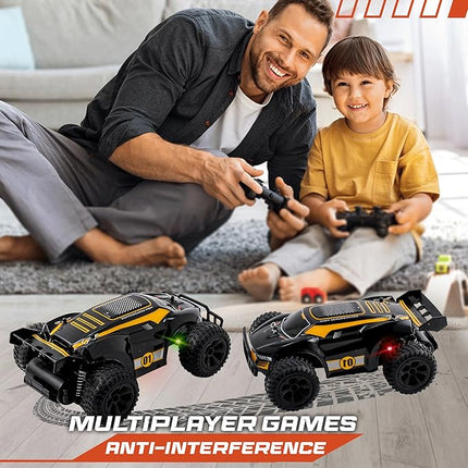 Offroad Remote Control Car for Boys 1:20 - High Speed RC Car for Teens, 20km/h Fast RC Cars with LED Light, 2 Rechargeable 1000mAh Batteries - All Terrain RC Car Gift for Boys